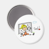 Goalie macht das Rettend Magnet (Vorderseite/Rückseite)