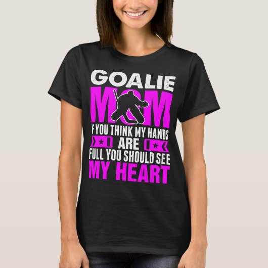 Goalie Mama Herzstück T-Shirt (Vorderseite)