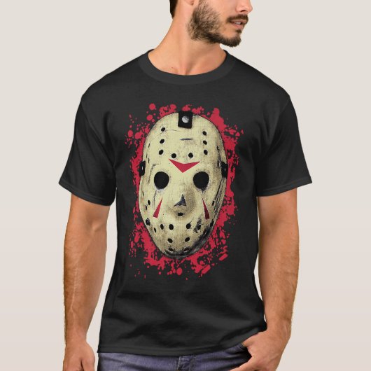 GOALIE MASK Halloween Hockey-Kostümhorn T-Shirt (Vorderseite)