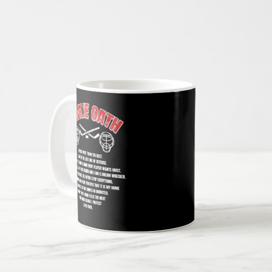 Goalie Oath Ice Hockey Goalie Prayer Gift Classi Kaffeetasse (Vorderseite Links)