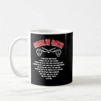 Goalie Oath   Ice Hockey Goalie Prayer Gift Classi Kaffeetasse