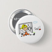 Goalie stellt den geretteteknopf her button (Vorne & Hinten)