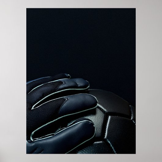 Goalkeeper Gloves Dark Dramatic Close Up Poster (Vorne)