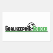 Goalkeeping.Soccer-Aufkleber Rechteckiger Aufkleber (Vorderseite)