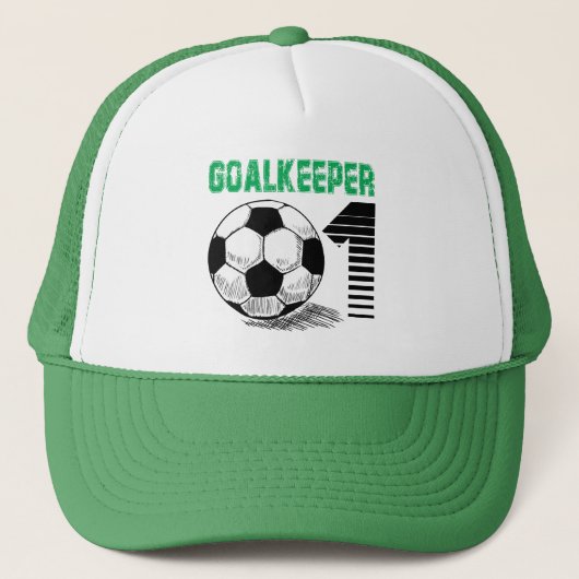 Goalkeeping.Soccer "GOALKEEPER" Trucker Hat Truckerkappe (Vorderseite)