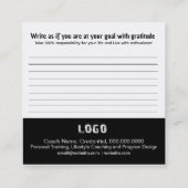 Goals Card Quadratische Visitenkarte (Rückseite)