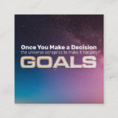 Goals Card Quadratische Visitenkarte (Vorderseite)