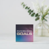 Goals Card Quadratische Visitenkarte (Stehend Vorderseite)