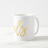 GOALS Gold Foil Modernes Script modische Custom Kaffeetasse (VorderseiteRechts)