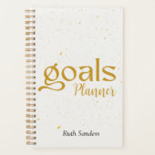 Goals Gold Mit Monogramm Eleganter Planer (Vorderseite)