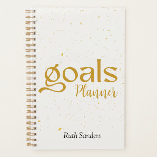 Goals Gold Mit Monogramm Eleganter Planer