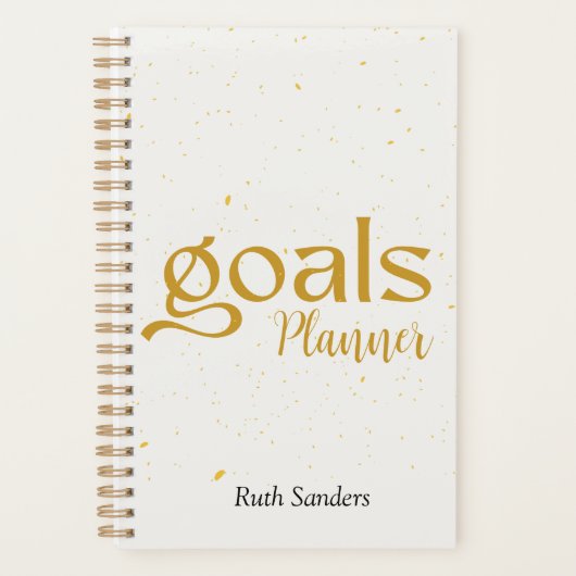 Goals Gold Mit Monogramm Eleganter Planer (Vorderseite)