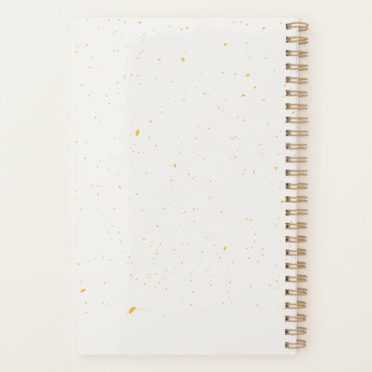 Goals Gold Mit Monogramm Eleganter Planer (Rückseite)