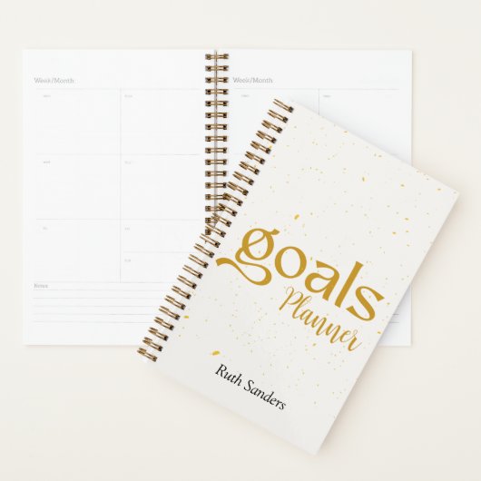 Goals Gold Mit Monogramm Eleganter Planer (Anzeige)