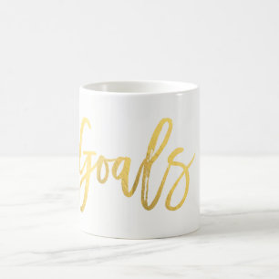 GOALS Goldfolie Moderne Schrift Trendy Custom Kaffeetasse