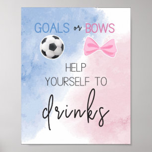 Goals oder Bogen Nehmen Sie sich etwas zu trinken Poster
