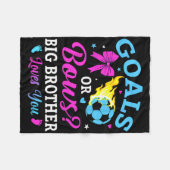 Goals Or Bows Big Brother Loves You Soccer Gender  Fleecedecke (Vorderseite (Horizontal))