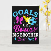 Goals Or Bows Big Brother Loves You Soccer Gender Karte (Gelbe Blume)