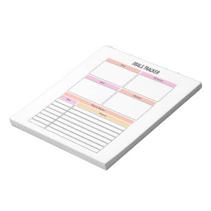 Goals Tracker Planner Notepad Notizblock