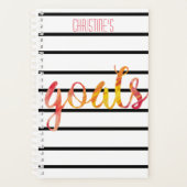 Goals Trendy Personalisiert Watercolor Typografie Planer (Vorderseite)