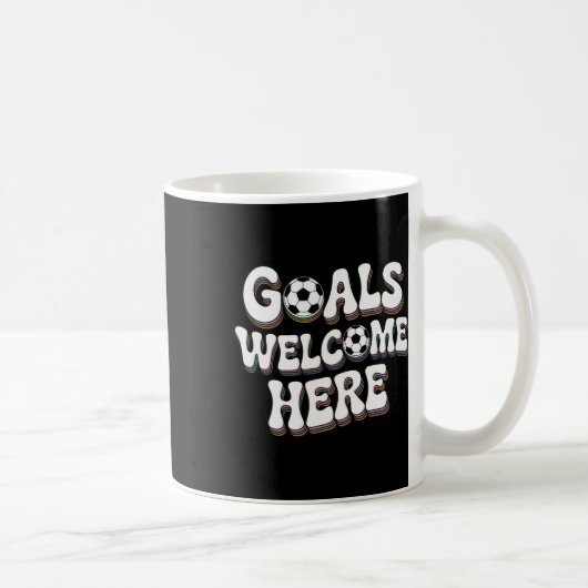 Goals Welcome Here Retro Soccer _2  Kaffeetasse (Rechts)