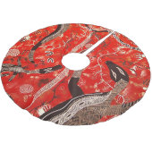 Goanna Dreaming Christmas Tree Skirt Polyester Weihnachtsbaumdecke (Schrägansicht)