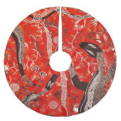 Goanna Dreaming Christmas Tree Skirt Polyester Weihnachtsbaumdecke (Vorderseite)
