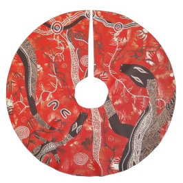 Goanna Dreaming Christmas Tree Skirt Polyester Weihnachtsbaumdecke