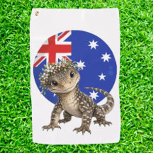 Goanna Ein Stück Australien Golfhandtuch