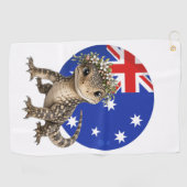 Goanna Ein Stück Australien Golfhandtuch (Horizontal)