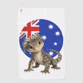 Goanna Ein Stück Australien Golfhandtuch (Vorderseite)