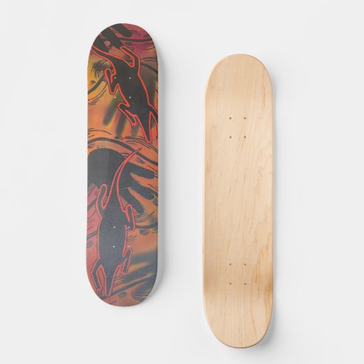Goanna-Skateboarddeck der Aborigine Skateboard (Vorderseite)