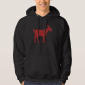 Goat Animal  Heart Shape Goat Valentine Day Hoodie (Vorderseite)