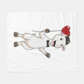 Goat as Groom with Heart Balloon Fleecedecke (Vorderseite (Horizontal))
