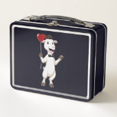 Goat as Groom with Heart Balloon Metall Brotdose (Vorderseite)