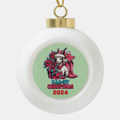 Goat Baa-ry Christmas Keramik Kugel-Ornament (Vorderseite)