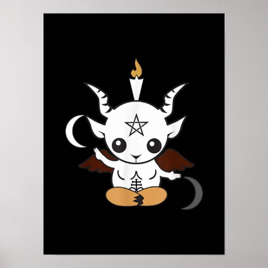 Goat Baphomet Halloween-Geschenk Poster (Vorne)