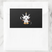 Goat Baphomet Halloween-Geschenk Rechteckiger Aufkleber (Tasche)