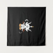 Goat Baphomet Halloween Gift Wandteppich (Vorderseite (Horizontal))