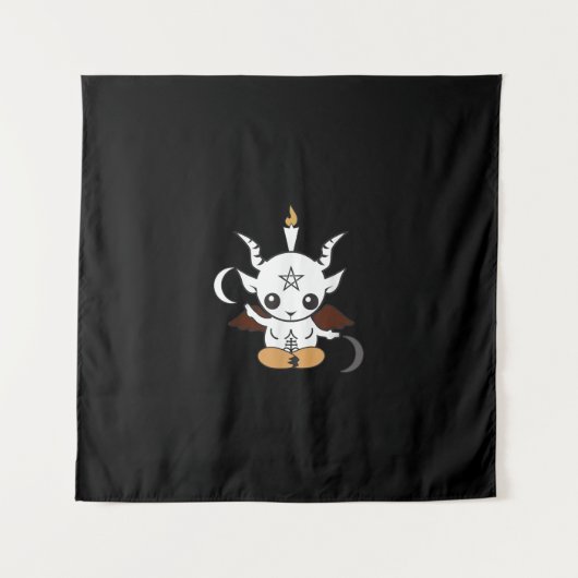 Goat Baphomet Halloween Gift Wandteppich (Vorderseite)