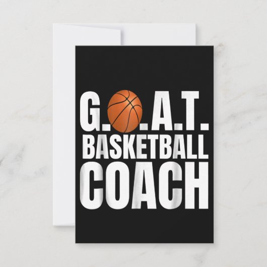 Goat Basketball Coach Geschenk Dankeskarte (Vorderseite)