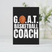 Goat Basketball Coach Geschenk Dankeskarte (Stehend Vorderseite)