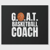 Goat Basketball Coach Geschenk Geschenkpapier (Flach)