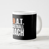 Goat Basketball Coach Geschenk Jumbo-Tasse (Vorderseite Rechts)
