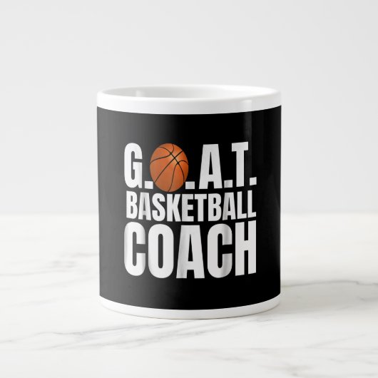 Goat Basketball Coach Geschenk Jumbo-Tasse (Vorderseite)