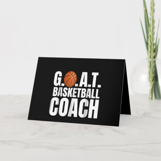 Goat Basketball Coach Geschenk Karte (Vorderseite)