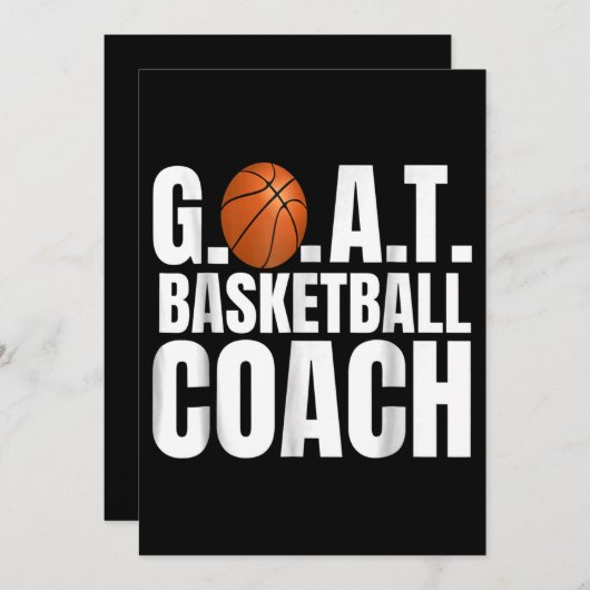 Goat Basketball Coach Geschenk Save The Date (Vorne/Hinten)