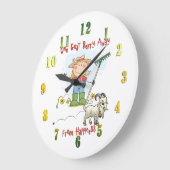 Goat Berry Funny Cartoon Wall Clock Große Wanduhr (Winkel)