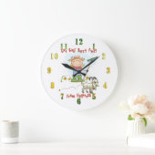 Goat Berry Funny Cartoon Wall Clock Große Wanduhr (Zuhause)
