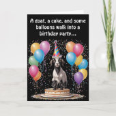 Goat Birthday Surprise - Funny & Witty Karte (Vorderseite)